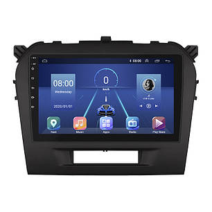 Штатна магнітола Lesko для Suzuki Vitara II 2014-2019 екран 9" 4/64Gb 4G Wi-Fi GPS Top Сузукі Вітара, фото 1