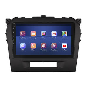 Штатна магнітола Lesko для Suzuki Vitara II 2014-2019 екран 9" 4/64Gb 4G Wi-Fi GPS Top Сузукі Вітара, фото 3