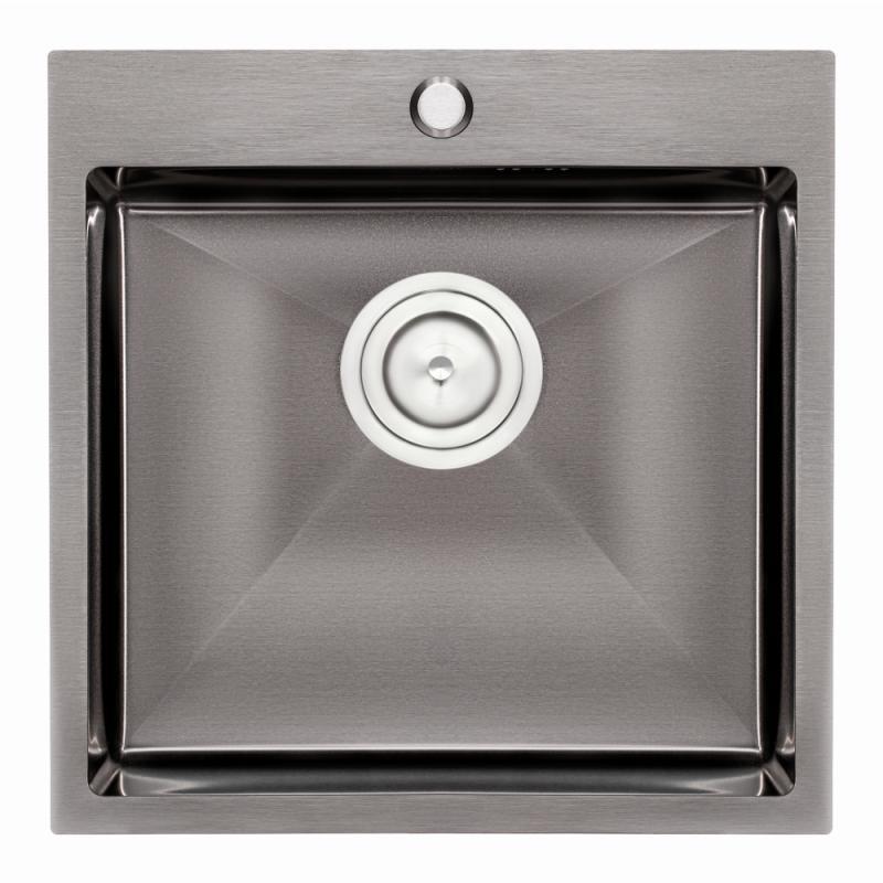 Кухонна мийка Qtap D5050BL 2.7/1.0 мм Black (QTD5050BLPVD10)