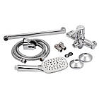 Кран, лійка, тримач для душу і шланг в комплекті, змішувач для ванни Qtap Grand CRM 005, фото 8