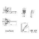Комплект із крана, тримача, шланга і лійки, змішувач для ванни Qtap Grand WCR 005, фото 2