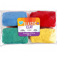 Пластилин легкий воздушный прыгающий набор 8 цветов по 50 г. 70164 Elastic Clay ТМ Lovin