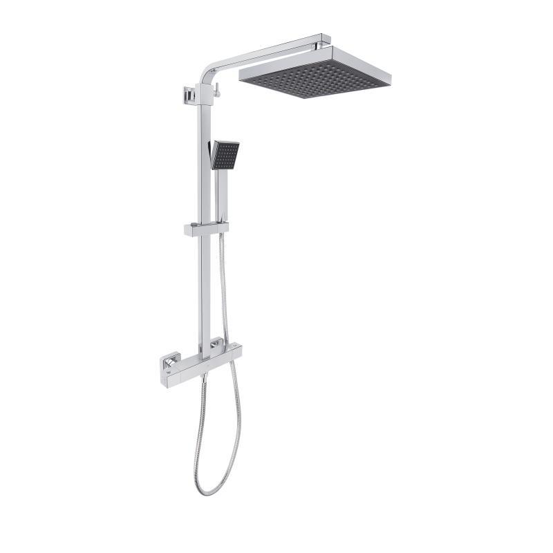 Душова система з термостатом Qtap Sloup 57103KNC душова стійка зі змішувачем і верхнім душем