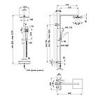 Душова система з термостатом Qtap Sloup 57103KNC душова стійка зі змішувачем і верхнім душем, фото 2