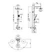 Душова система Qtap Sloup 51103OC душова стійка з тропічним душем і лійкою для душу, фото 2