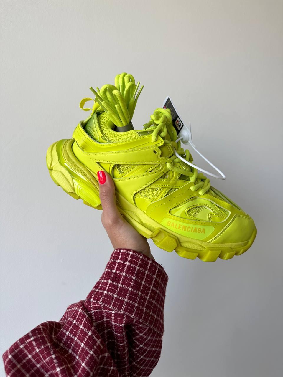 Кросівки жіночі Balenciaga Track 2.0 Neon жовті модні стильні масивні повсякденні преміумвесня літо, фото 1