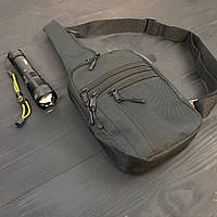 Набір 2 в 1! Якісна тактична сумка з кобурою + професійний ліхтар AN-629 POLICE BL-X71-P50