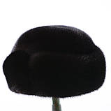 Чоловіча хутряна норкова шапка на твердій основі "Горбачовка", фото 2