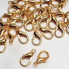 Карабін 10 мм золото (10 шт.)