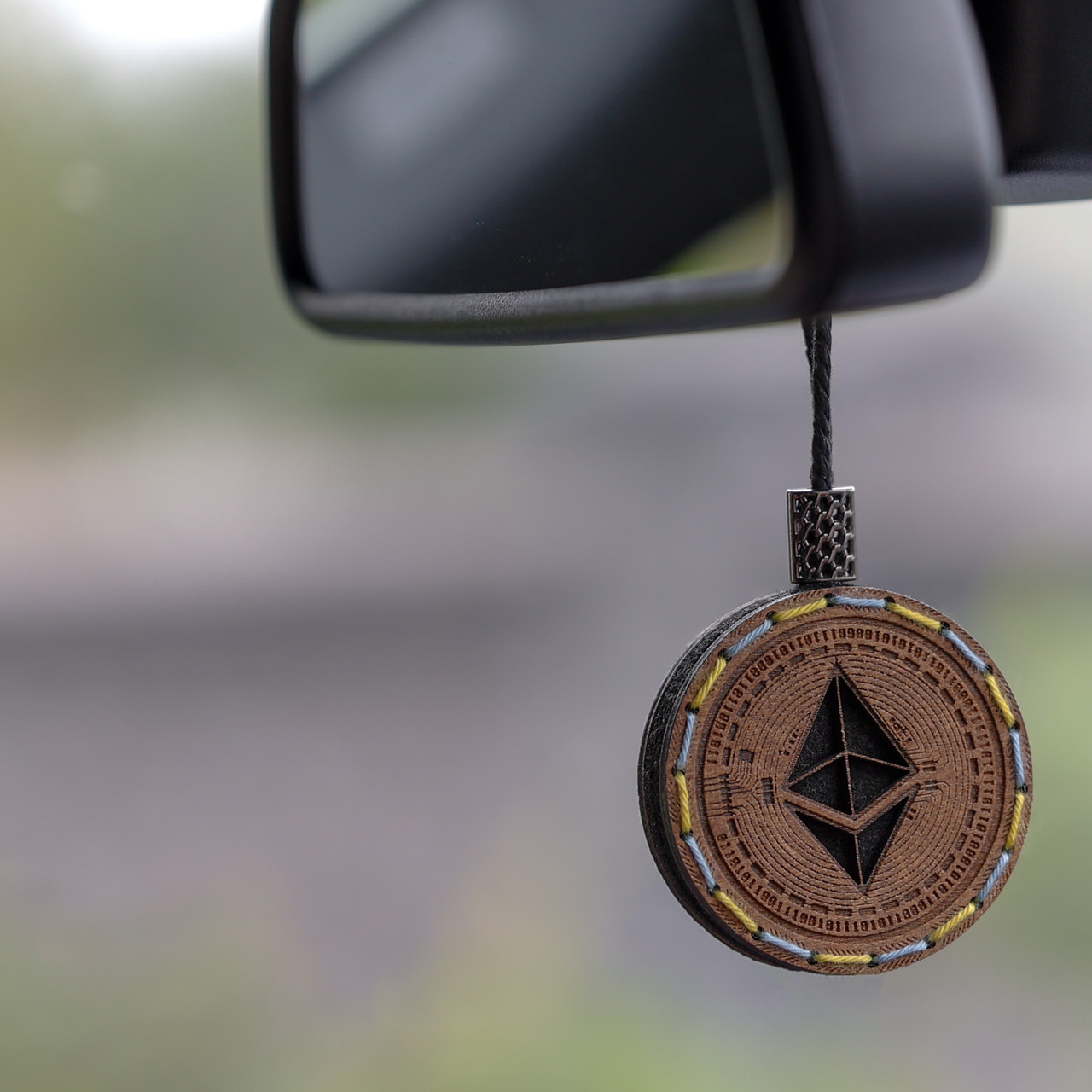 Ароматизатор дерев'яний в машину Ethereum ручної роботи, 6 см.
