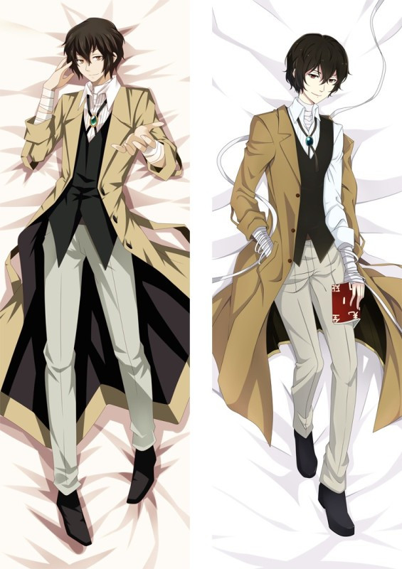 Дакімакура 150х50 см Дазай Великий з Бродячих Псів Bungo Stray Dogs Dazai Osamu Подушка з наволочкою двостороння