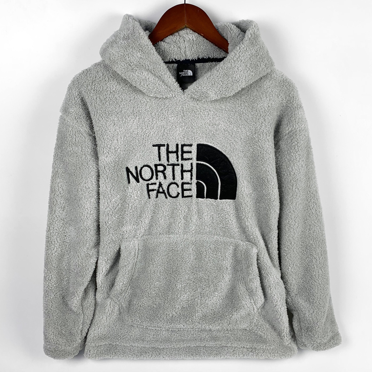 М'яка кофта (худі) The North Face з товстим вовняним флісом, колір сірий