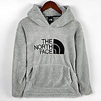 Мягкая кофта (худи) The North Face с толстым шерстяным флисом, цвет серый