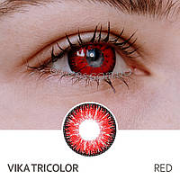 Кольорові контактні лінзи Vika Tricolor Red