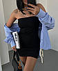 Жіноча коротка чорна сукня міні (42-44 і 44-46 розміри), фото 6