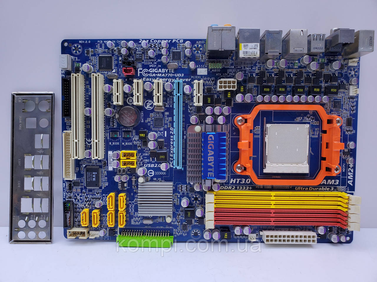 Материнська плата sAM2+ GIGABYTE GA-MA770-UD3 (Socket AM2+,DDR2,б/у)