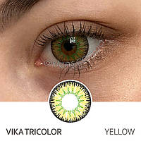 Контактні кольорові лінзи Vika Tricolor Yellow