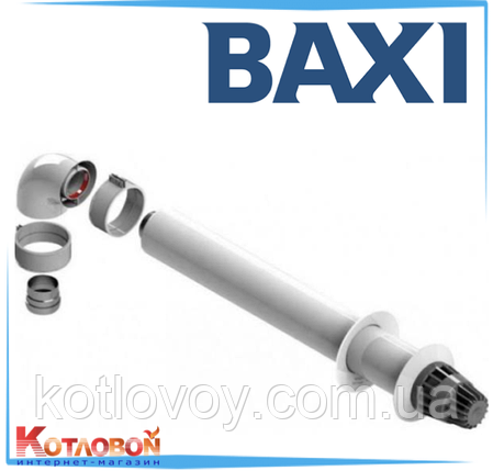 Коаксіальний комплект для труба котла BAXI з відведенням 90° ⁇ 60/100, фото 1