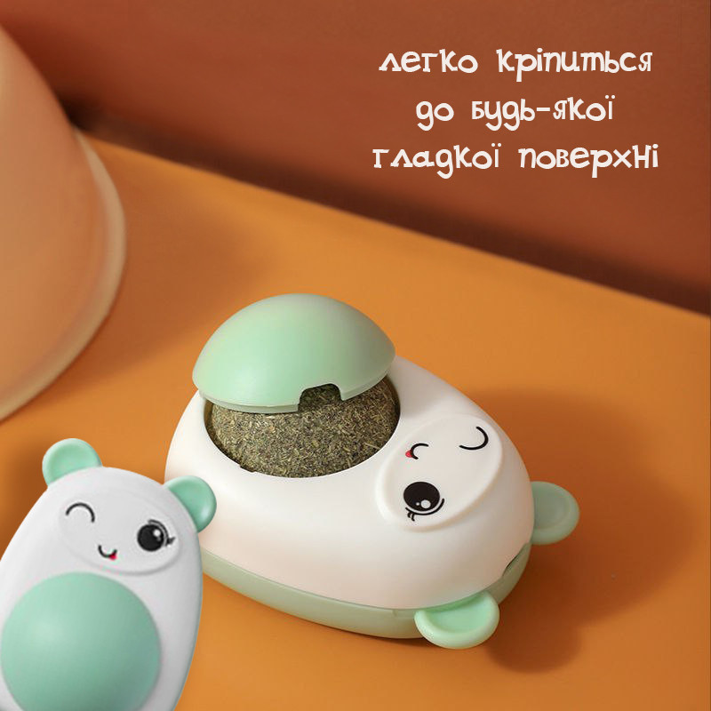 Кошачья мята, шарик-игрушка с кошачьей мятой, лизалка для котов и кошек Мятный шарик Зверята разных цветов - фото 2 - id-p1838638216