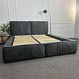 Стильне нове ліжко в тканині, фото 3