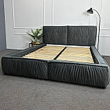 Стильне нове ліжко в тканині, фото 2