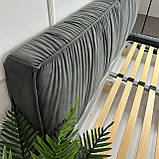 Стильне нове ліжко в тканині, фото 7