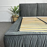 Стильне нове ліжко в тканині, фото 5