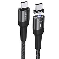 Дата кабель USAMS US-SJ466 U58 Type-C to Type-C 100W PD Fast Charge Magnetic Data Cable (1.5m)