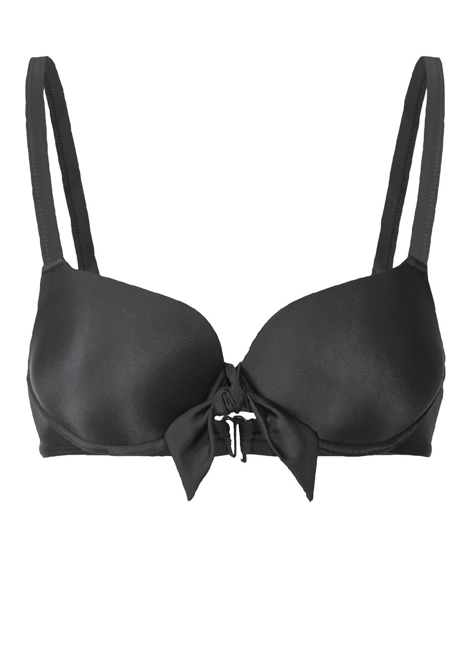 Купальний ліф жіночий однотонний чорний