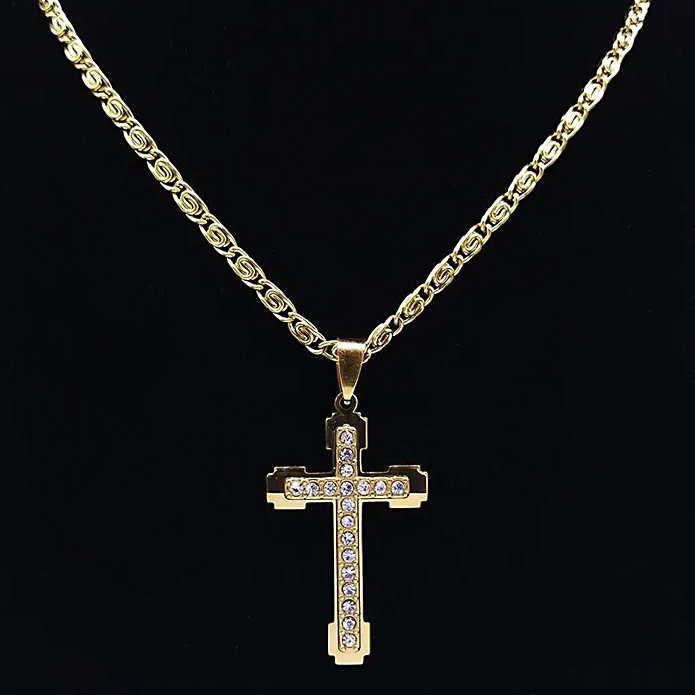 Хрест із камінням Цирконій, фото 1