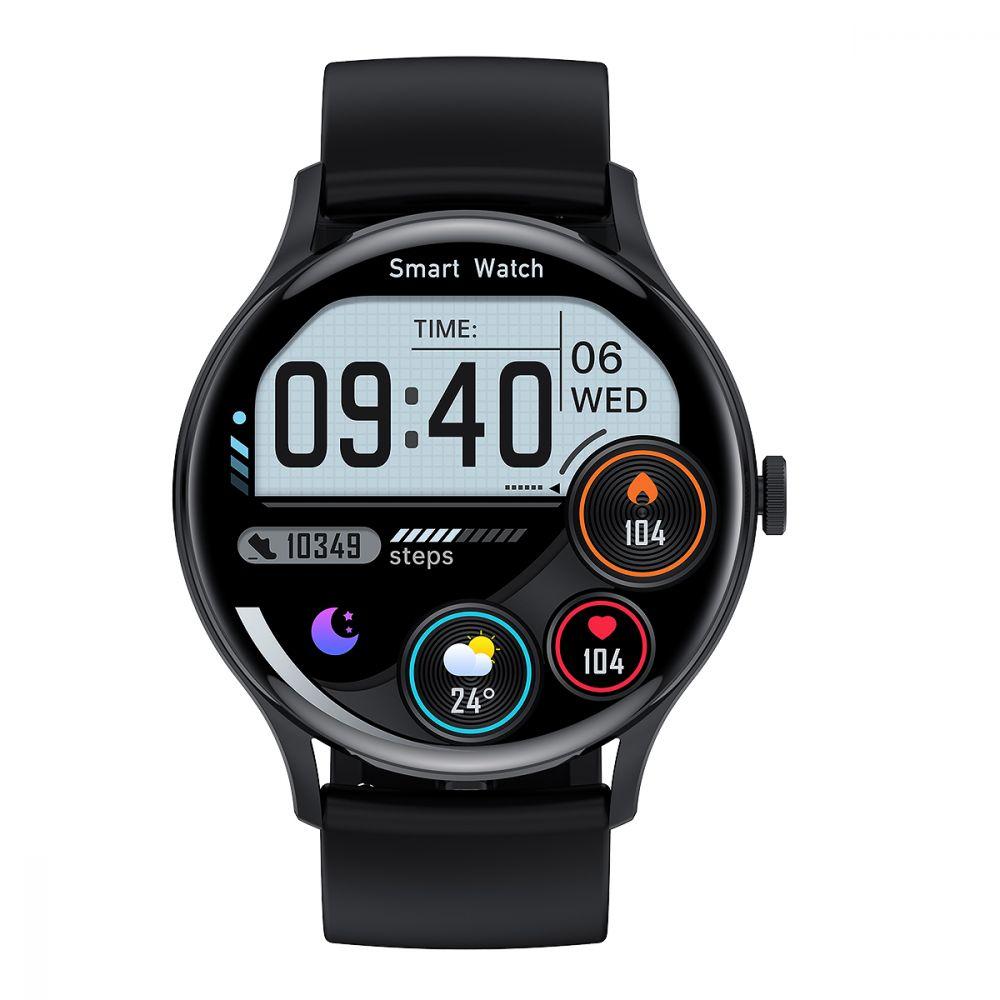 Смарт годинник чоловічий класичний з кольоровим HD сенсорним екраном і NFC (круглий) захист ip68 | XO J3 (чорний)