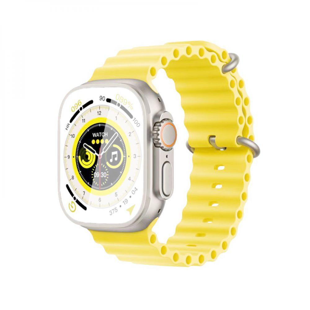 Розумний смарт годинник для дівчини з NFC (прямокутні) | XO M8 Pro (жовтий)
