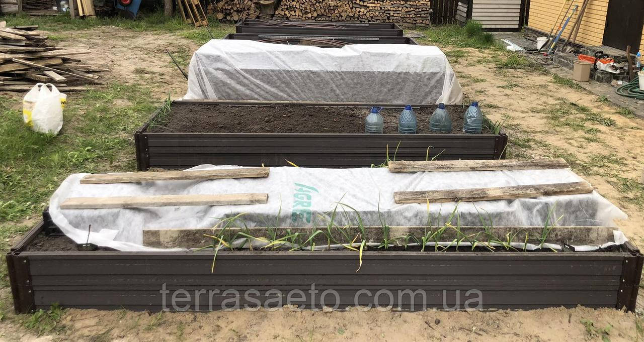 Висока тепла грядка висотою 32см, розміром 1х3м, з ДПК, Україна
