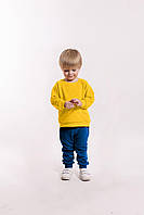 Спортивний костюм для хлопчика з жовтою толстовкою і синіми штанами р.92-146