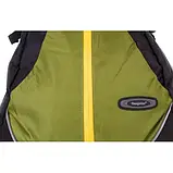 Спортивний рюкзак на одну лямку Onepolar 1305 чорно-зелена сумка, фото 3