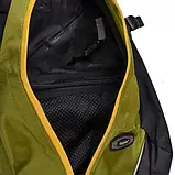 Спортивний рюкзак на одну лямку Onepolar 1305 чорно-зелена сумка, фото 7