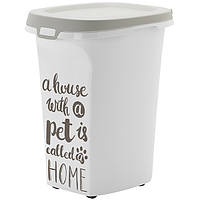 Moderna Pet Wisdom Trendy Story МОДЕРНА контейнер для зберігання корму Біло-сірий | 20л | 36.4х29.2х42.5 см