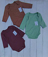 Боді довгий рукав-сорочок для дітей розмір 20-24, забарвлення мікс у пакованні