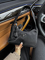 Женская сумка Прада черная Prada Re-Edition Black нейлон
