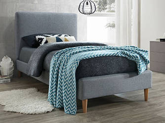 Ліжко односпальне з мякою оббивкою у дитячу Acoma 90x200 сірий Signal