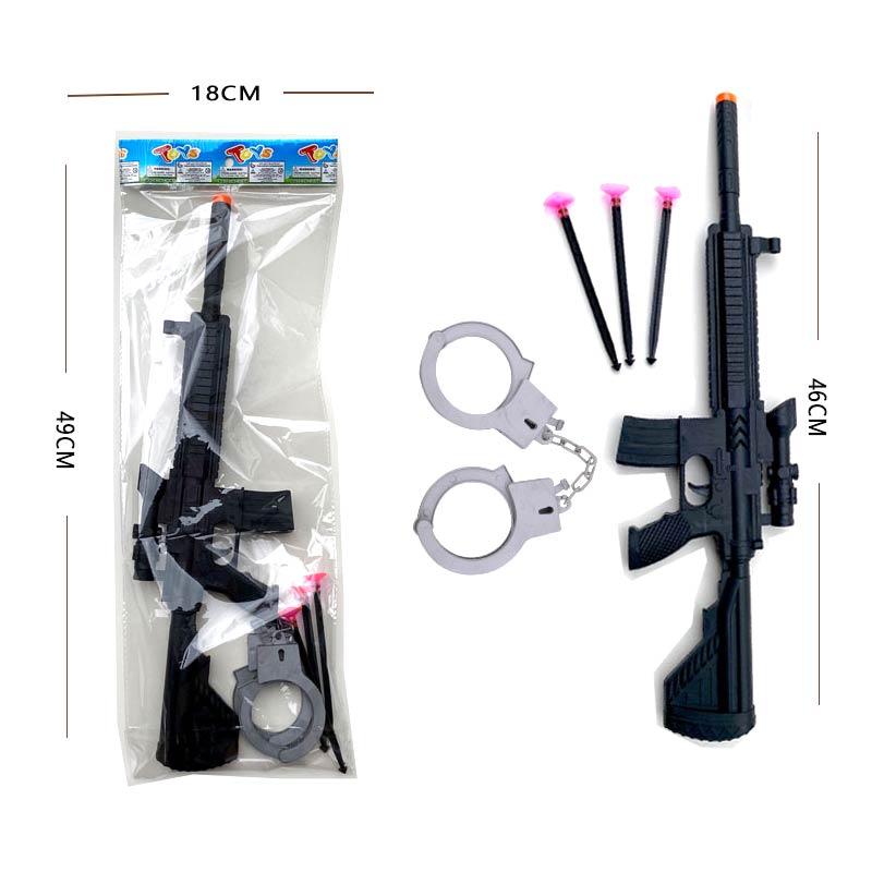 Игровой набор M416-2 (312шт/2) винтовка+наручники+3 пули на присоске, в пакете 49*18см - фото 1 - id-p1838705527