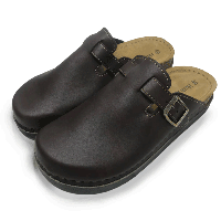 Чоловічі шльопанці Inblu із закритим носком, анатомічні сланці із пряжкою та шкіряною ортопедичною устілкою Коричневий, 41