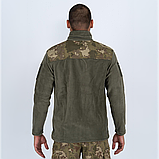 Тактична Кофта BIKATEX Флісова 4 кишені військова куртка Хакі Камуфляж Тактична Кофта, фото 5