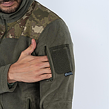 Тактична Кофта BIKATEX Флісова 4 кишені військова куртка Хакі Камуфляж Тактична Кофта, фото 3