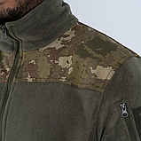Тактична Кофта BIKATEX Флісова 4 кишені військова куртка Хакі Камуфляж Тактична Кофта, фото 6