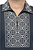 Чоловіча сорочка вишиванка з льна (сірий), фото 3