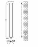 Дизайнерський вертикальний радіатор опалення ARTTIDESIGN Livorno 4/1600/272/50 сірий матовий, фото 3