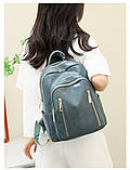 Рюкзак дівчина м'який штучний шкіра Модний новий фасон Міський рюкзак стильний тільки опт, фото 3