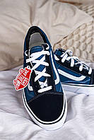 Женские кроссовки Vans Old Skool Black Blue White