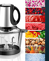 Подрібнювач 1.8 л 300 Вт HEINRICH'S HMZ 8672 G Кухонний універсальний блендер Чопер електричний для овочів, фото 4